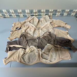 Wacoal LOT of 4 bras. Size 36H.